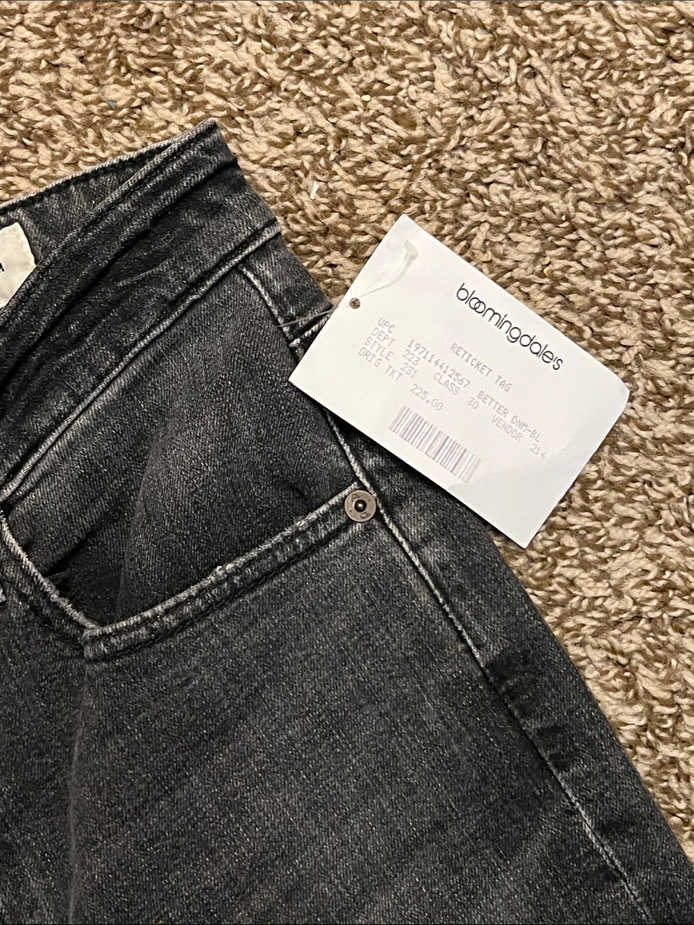 Ag Adriano Goldschmied Straight-Leg High-Rise Pop Crop Black Wash Jeans - Picture 3 of 5